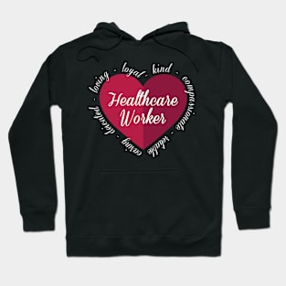 Health Care Worker Love Heart Design Hoodie